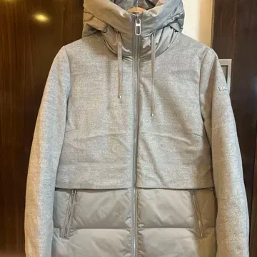 DUNO 후드 부착 그레이 다운 자켓