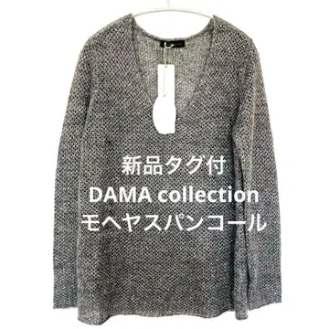 택 포함 새상품 디노스 DAMA collection 스팽글 모헤어 니트