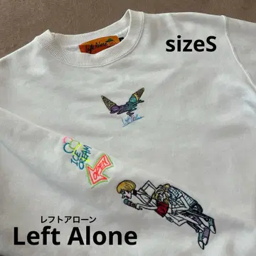 [ Left Alone ] 레프트 얼론 자수 디자인 화이트 트레이닝복