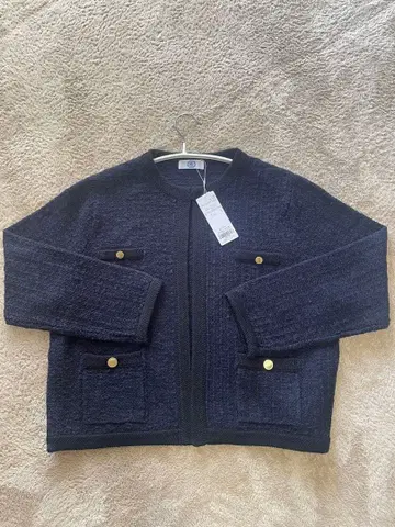 택 포함 새상품 네이비 노카라 자켓