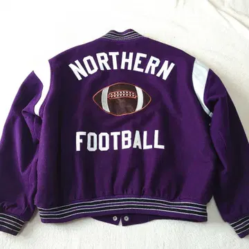 90s usa 울 버시티 자켓 퍼플 칼리지