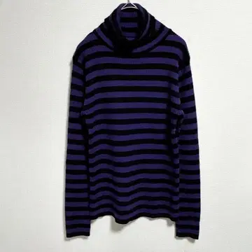 A571 듀반/니트 스웨터/스트라이프/퍼플/렉/M
