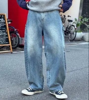 [ 미사용 새상품 ] [ XL ] cpcm 커브 페인터 데님 팬츠