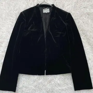 23구 노카라 자켓 빅 루즈핏 블랙 벨로아 원단