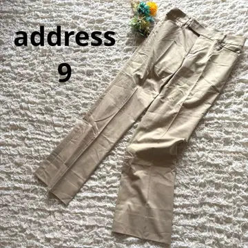 드레스 플레어 팬츠 슬림 레그 실루엣 고급 베이지 M 오피스 캐주얼