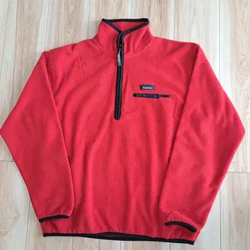 PenField 펜필드 플리스 자켓 레드 하프 지퍼