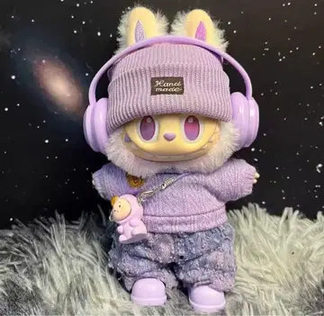 특별 가격! Labubu 라부부 보라색 옷 갈아입기 의류 6종 세트