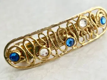 골동품 Light Whisper 시스루 블루 클리어 vintage 머리핀