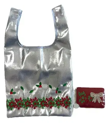 친자와 레이스 새상품 크리스마스 리스 에코백 카드형 스테인리스 거울 세트