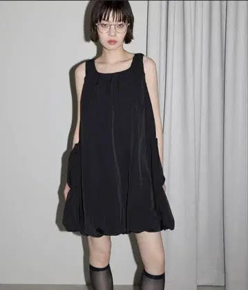 2WAY 벌룬 실루엣 미니 원피스/튜닉