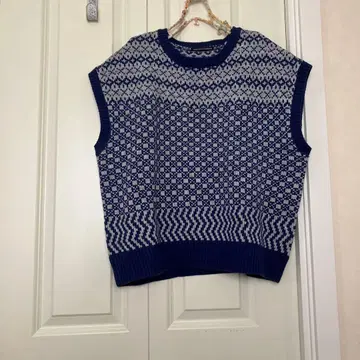 THREE FIFTY STANDARD 니트 베스트 네이비/그레이 L