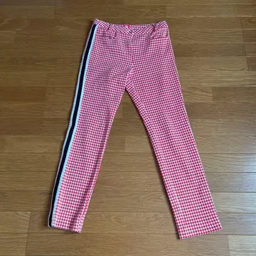 알치비오 빨간색 체크 무늬 팬츠 36