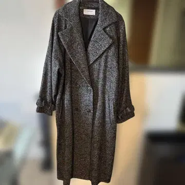 LOURMARIN 헤링본 더블 브레스트 코트