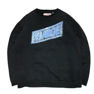 X-LARGE 엑스라지 맨투맨 90s 블랙 로고 프린트