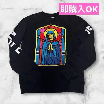 새상품급 ALIFE 트레이닝복 맨투맨 마리아 자수 블랙 검정 사이즈 S