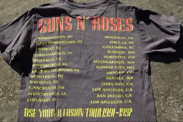 귀한 반T GUNS N' ROSES 투어 티셔츠 그레이
