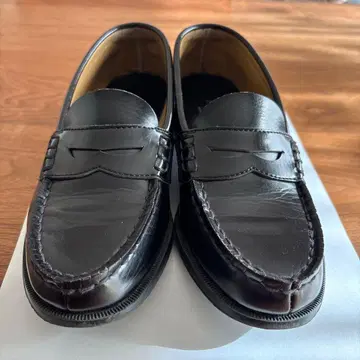 HARUTA 블랙 가죽 로퍼 24.0cm