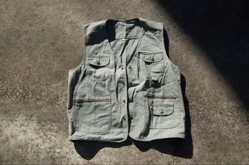 귀중한 구제 의류 SUPER TEX 그레이 코튼 베스트