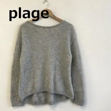 H1121B12 [ plage ] 울 100% 모헤어 니트