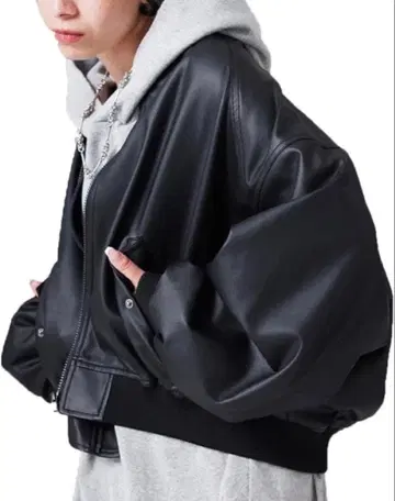 안티카 가죽 블루종