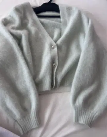 새상품급 rosymonster 콘콘 가디건 아이스 민트