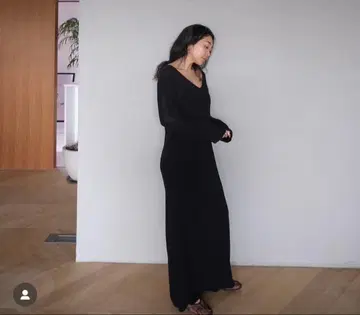 Relax Drytouch Knit 원피스 시루무린 블랙