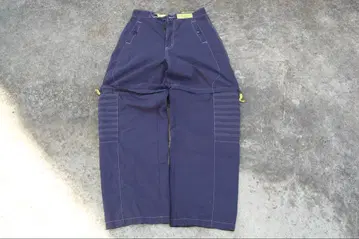 인기 나일론 팬츠 네이비 스트레이트 팬츠 사이드 포켓 포함