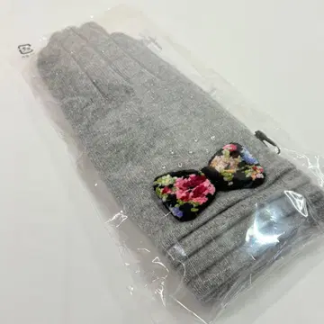 미개봉품 레이크 알스타 리본 라메 믹스 장갑 그레이