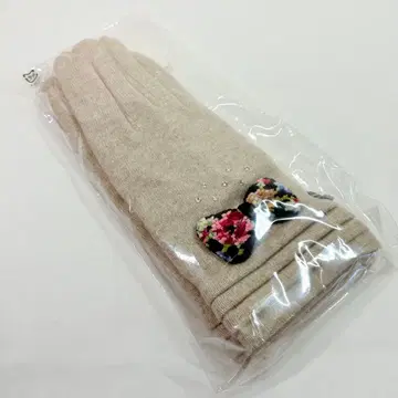 미개봉품 레이크 알스터 리본 라메 믹스 장갑 베이지