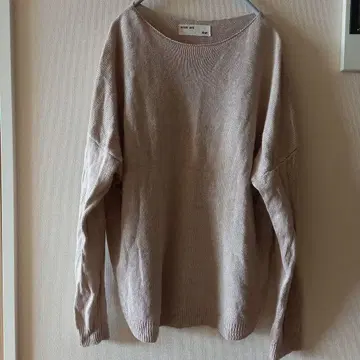 evam eva 린넨 베이지 긴팔 니트 린넨 상의