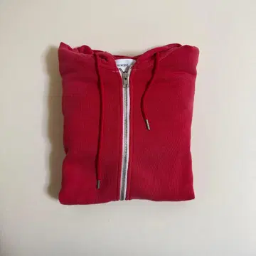 WHIMSIC 데미지 가공 페이드 집업 후드티