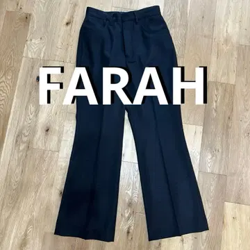[ 새상품급 ] Farah 플레어 슬랙스 팬츠 바지 블랙 울 100%