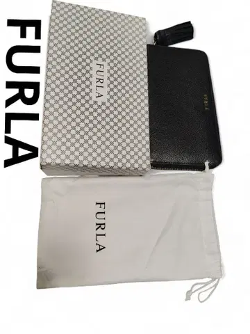 FURLA 훌라 장지갑 라운드 지퍼 태슬 천연 가죽