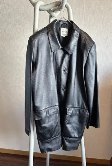 빈티지 램 가죽 카 코트