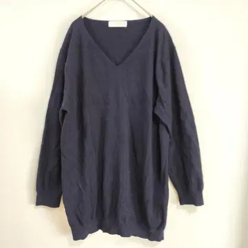 빅 사이즈 4L GALLORIA SWEET V넥 니트 네이비