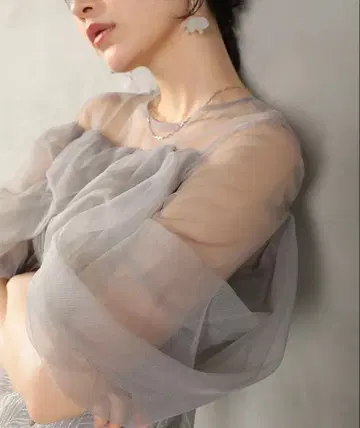 카나 튤 원피스 그레이