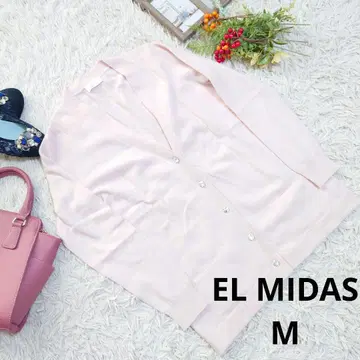 캐시미어 100% EL MIDAS 가디건 (M) 라이트 핑크
