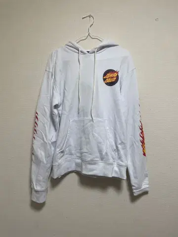 Santacruz 산타크루즈 후드티 맨투맨 화이트 불꽃 M