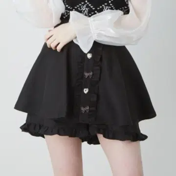 [ AnkRouge ] 오로라 리본 부품 치마바지