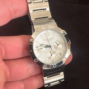 BVONO 실버 크로노그래프 시계