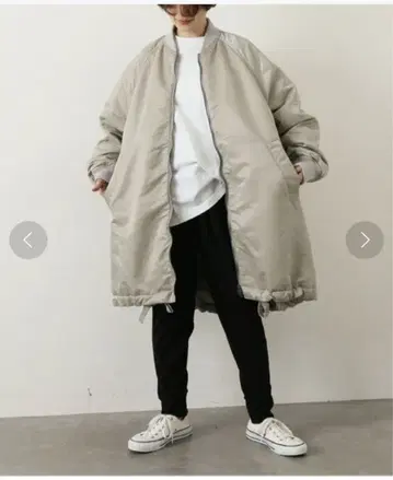 journal standard luxe 나일론 누빔 밀리터리 리브 코트