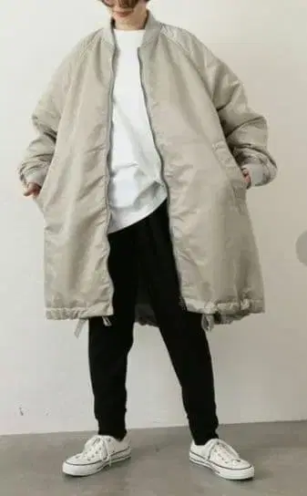 journal standard luxe 나일론 누빔 밀리터리 리브 코트