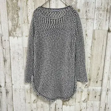 띠어리 theory luxe 니트 긴팔 실크 혼방 블랙 그레이 38