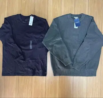 유니클로 소프트 터치 크루넥 T GU 워시드 크루넥 스웨터