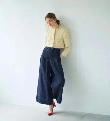 컨디션 최상 cygne 시뉴 턱 와이드 데님 Sebastien 0T