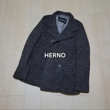 HERNO 니트 P코트 HERNO 트위드