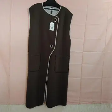 브라운 노카라 롱 베스트 야마다야, 라디에이트, 미사용 새상품!