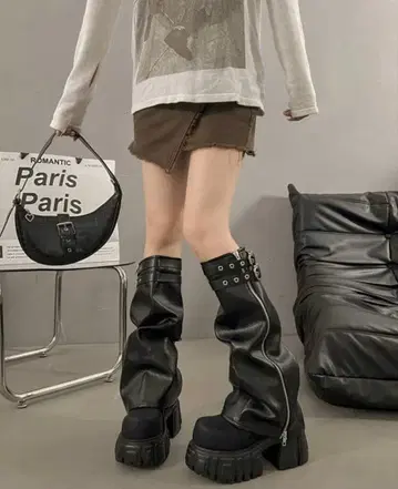 SHEIN 통굽 웨스턴 라이더 2way 부츠