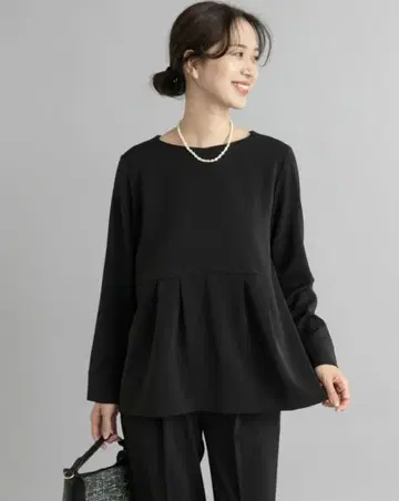 [ 미사용 새상품 택 포함 ] 도어즈 페플럼 상의 팬츠 셋업 블랙 M