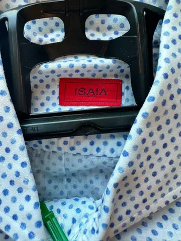 ISAIA 물방울 패턴 긴팔 셔츠